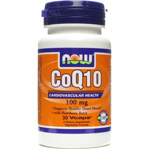 Now foods Co Q10 100 mg with Hawthorn Berry Vegetarian 30 Vcaps < Erp