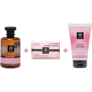 Apivita Set Rose Pepper: Κρέμα Σύσφιξης Σώματος 150ml & Αφρόλουτρο 300ml & Natural Soap 125 gr  < Erp